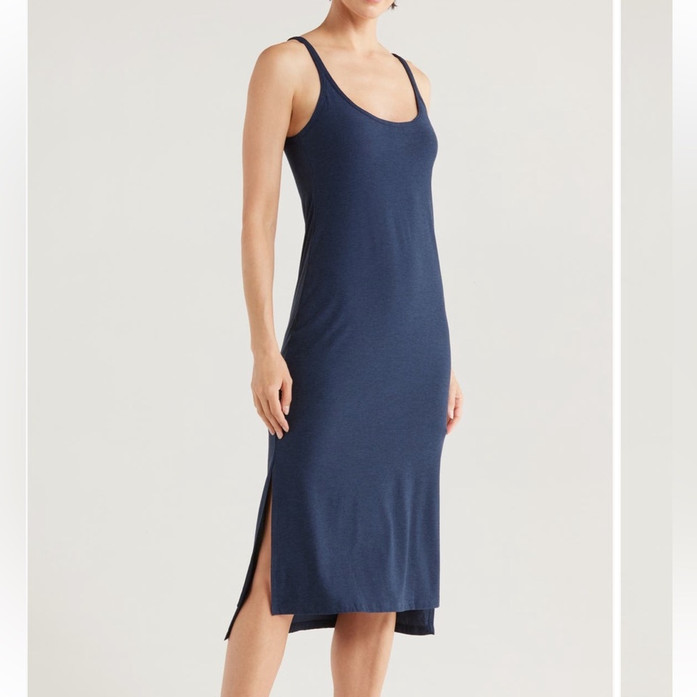 Navy blue beyond yoga Sleeveless Maxi Dress
